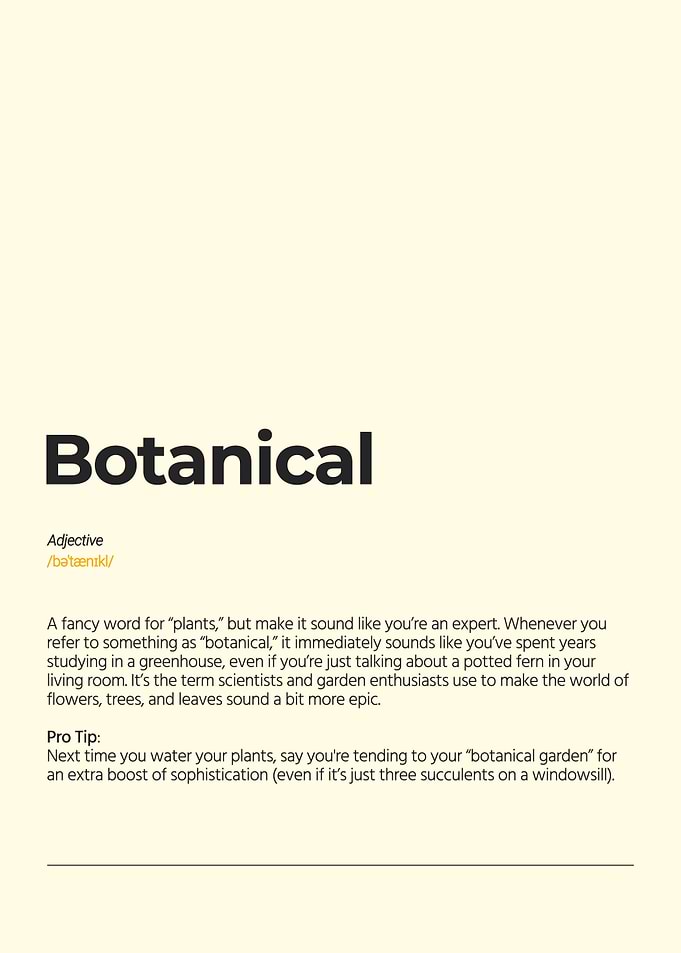 Botanical Word Art