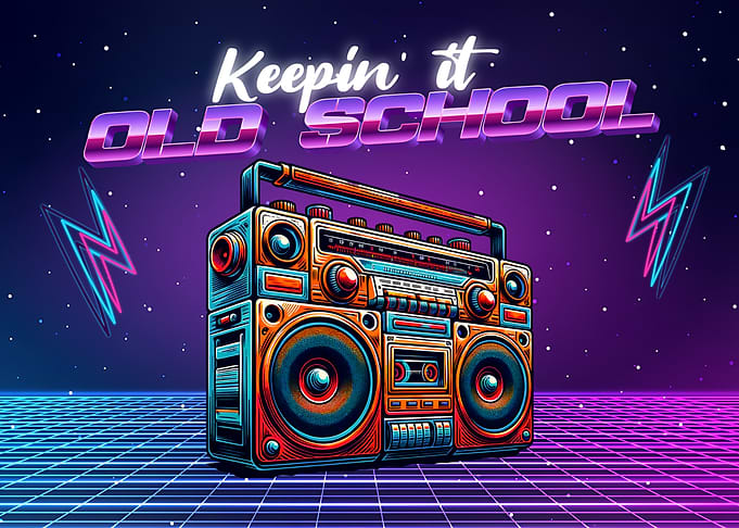Retro Boombox Keeping it old school