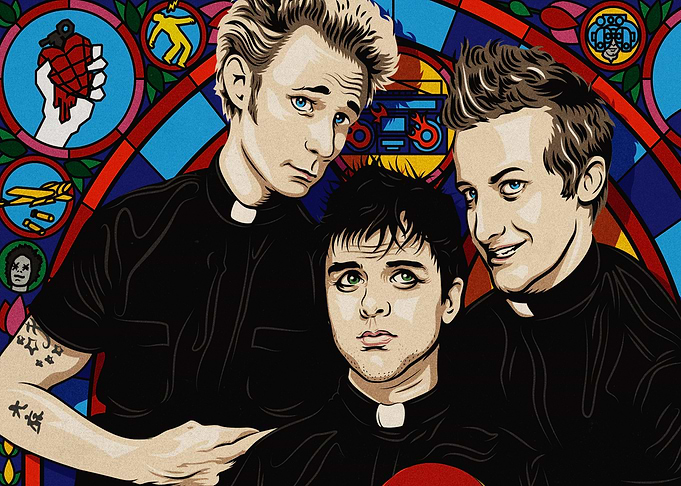 Green Day Stained Glass