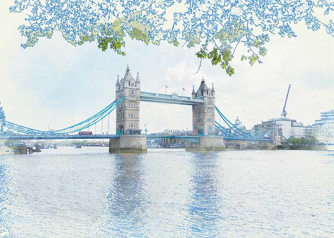 Tower Bridge Watercolor
