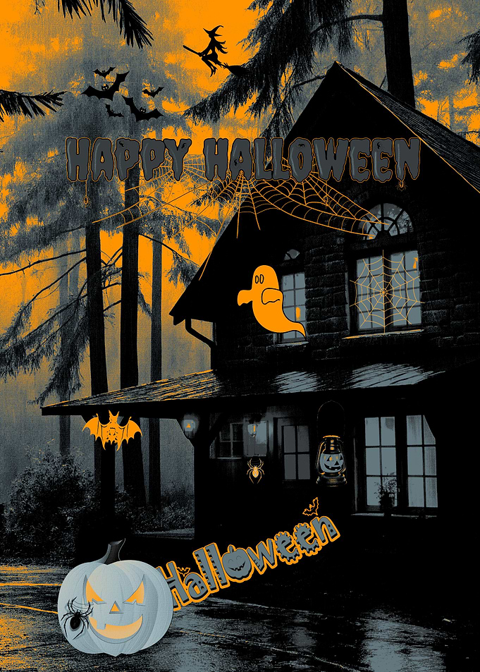 Halloween House Illustration