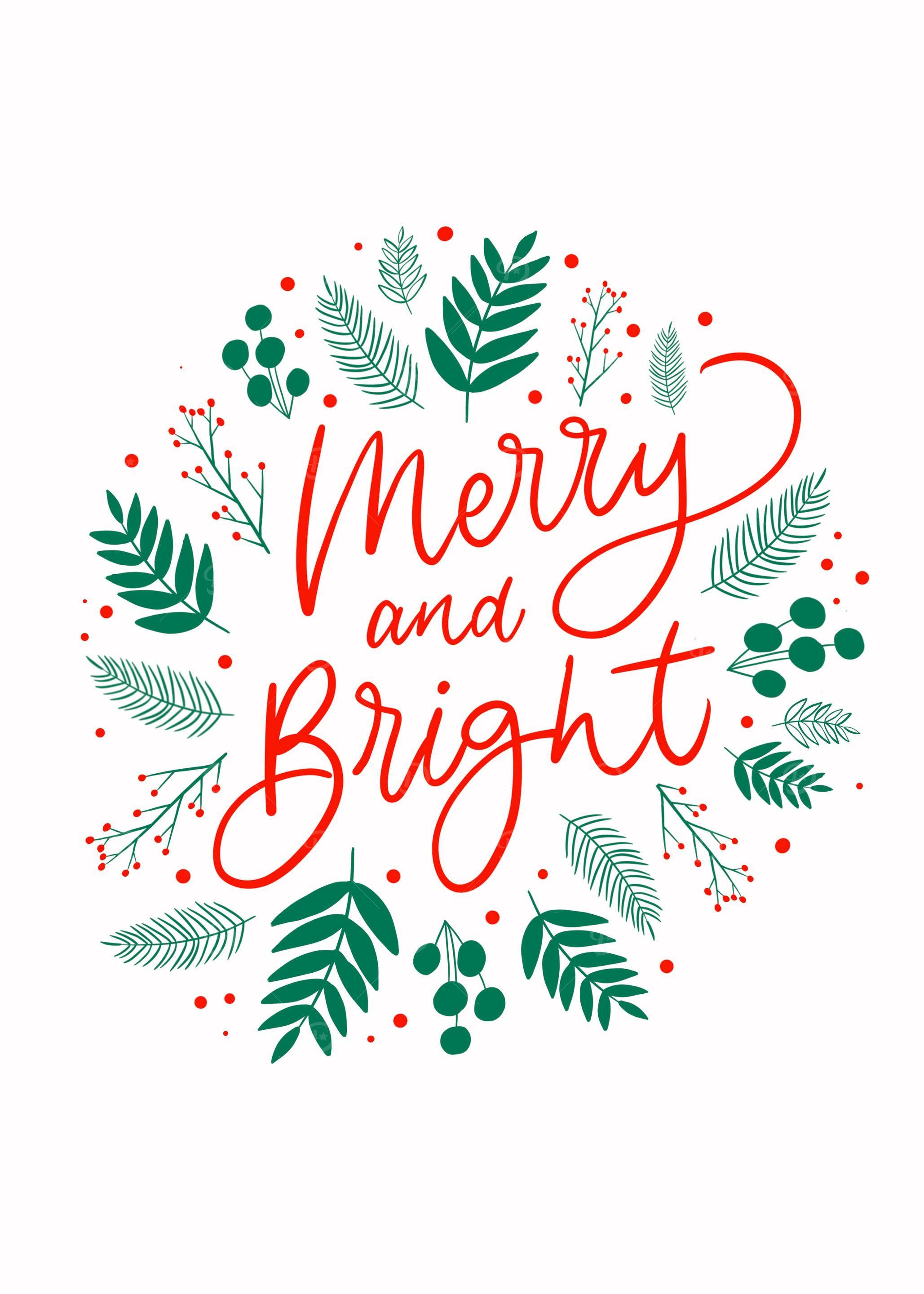 Merry and Bright Christmas Greeting