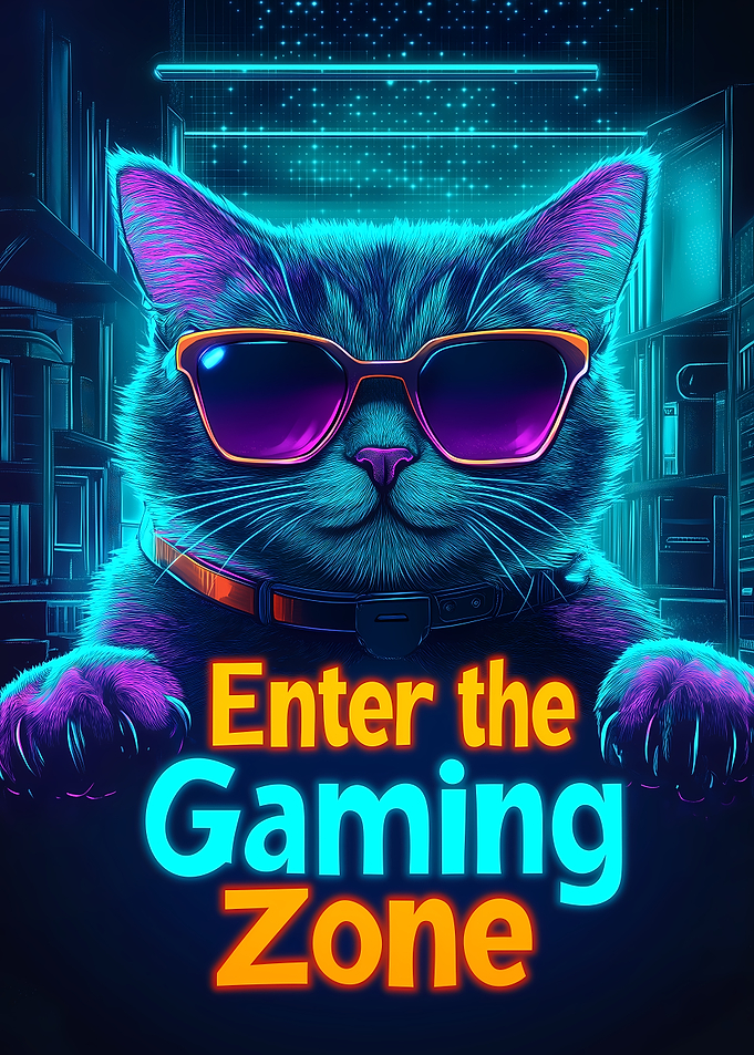 Gaming Cat Poster
