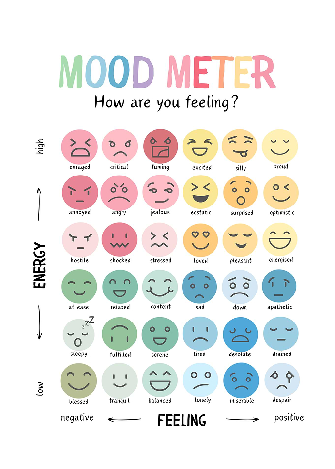 Mood Meter Feelings Poster
