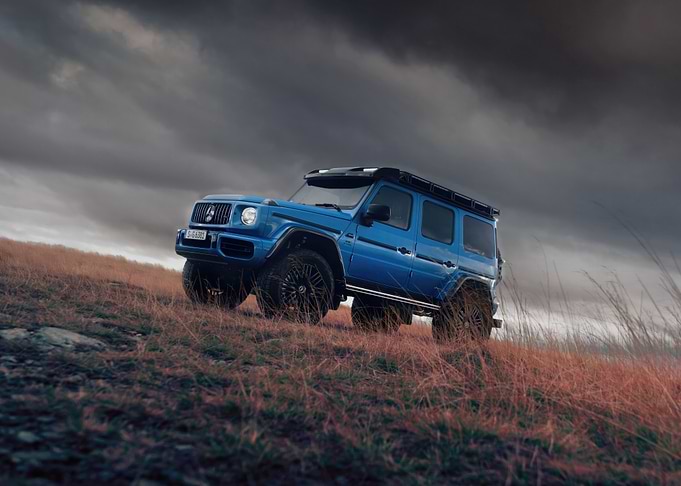 Blue Mercedes G-Wagon Off-Road