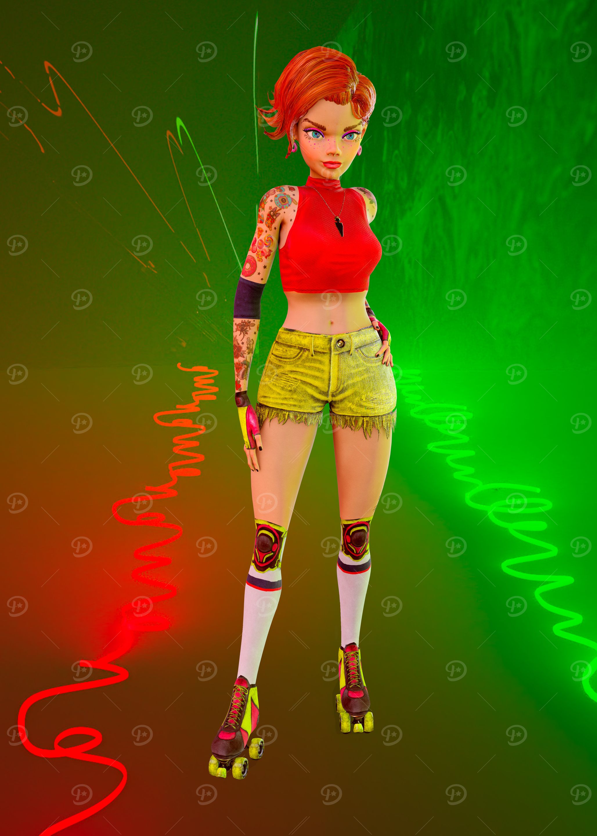 Roller Skating Girl