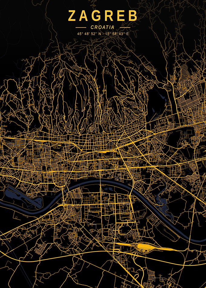 Zagreb Golden City Map