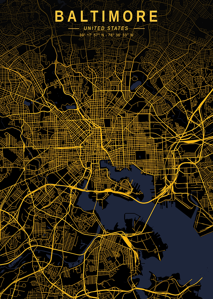 Baltimore golden City Map