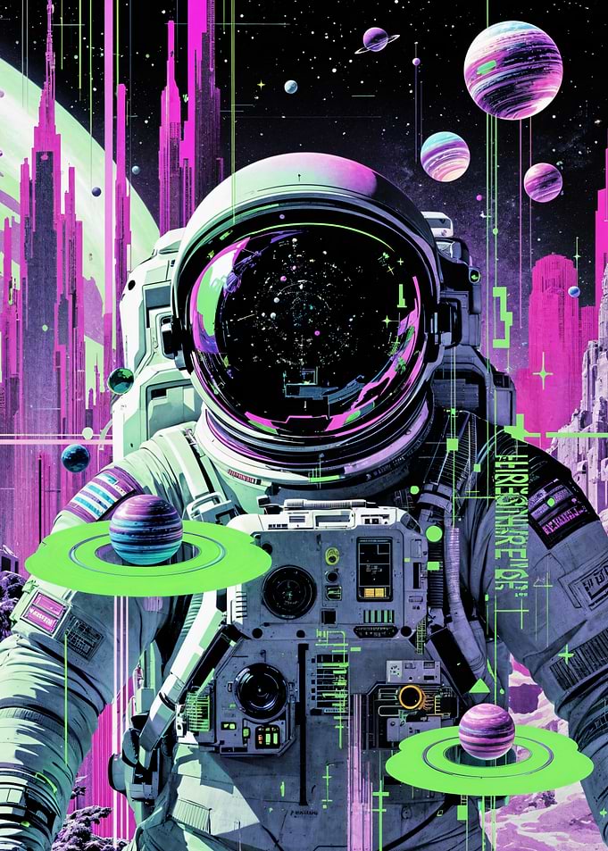 Retro Futuristic Astronaut