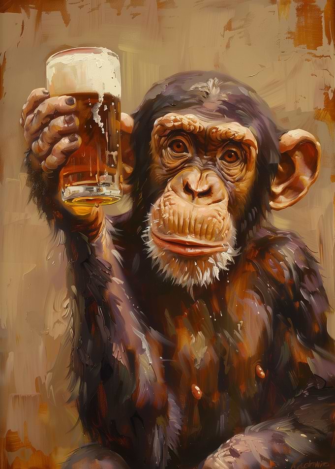 Beer Drinker Monkey