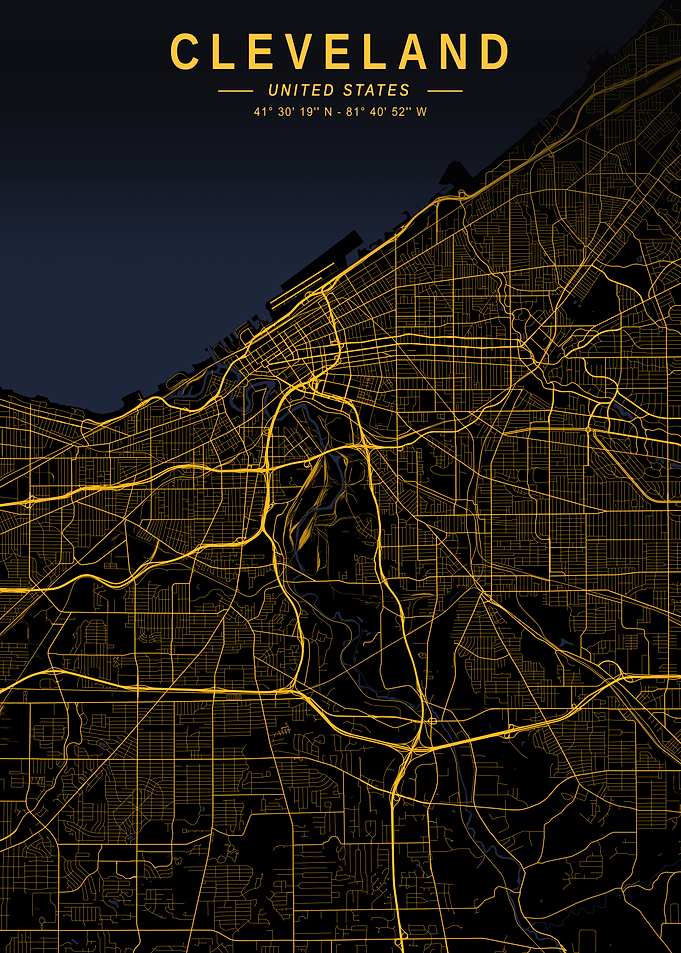 Cleveland Golden City Map