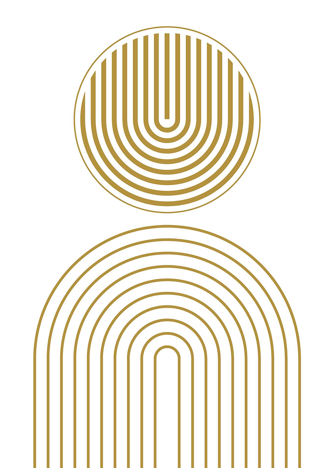 Golden Geometric Art