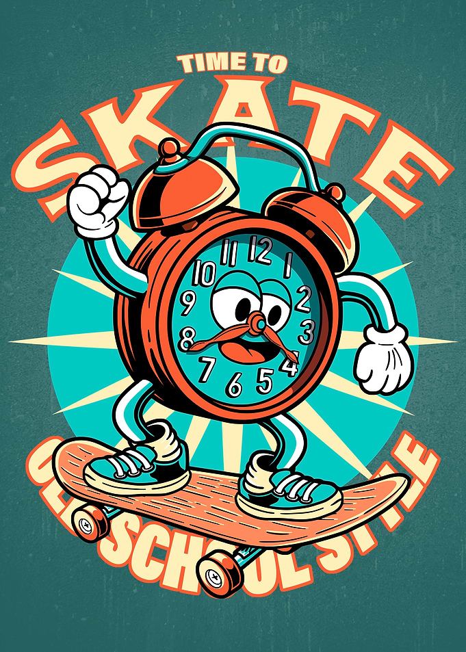 Skate time. Old School Style.