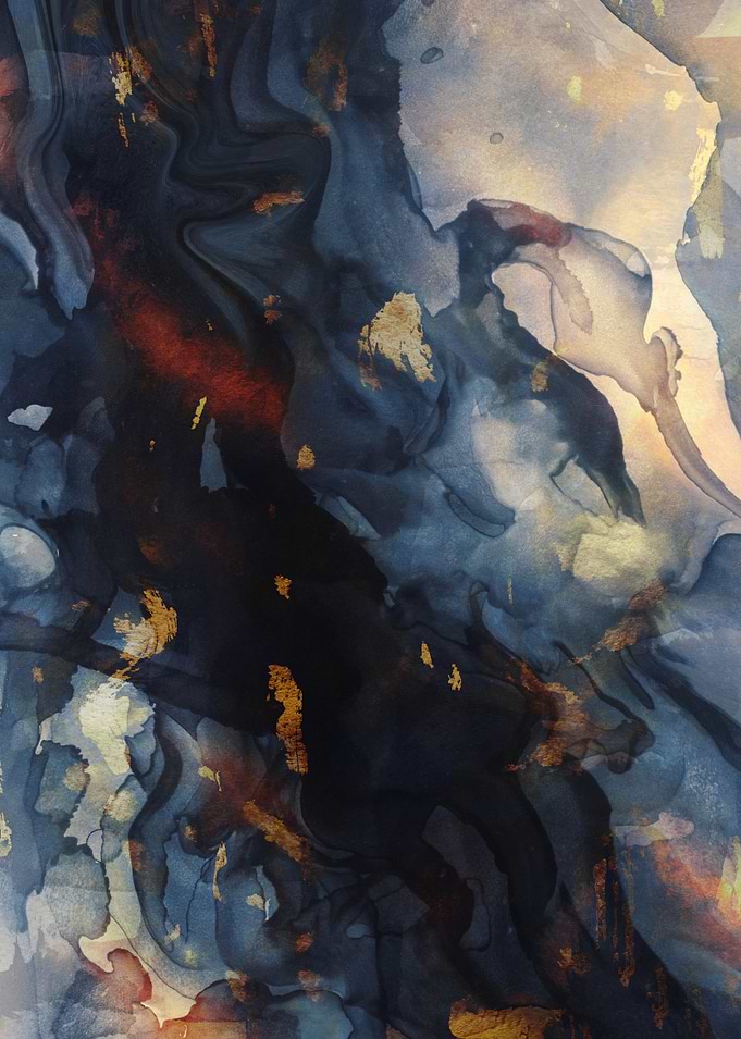 Golden Midnight Abstraction