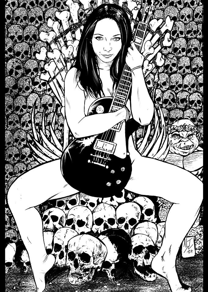 Rock Queen on Skull Throne