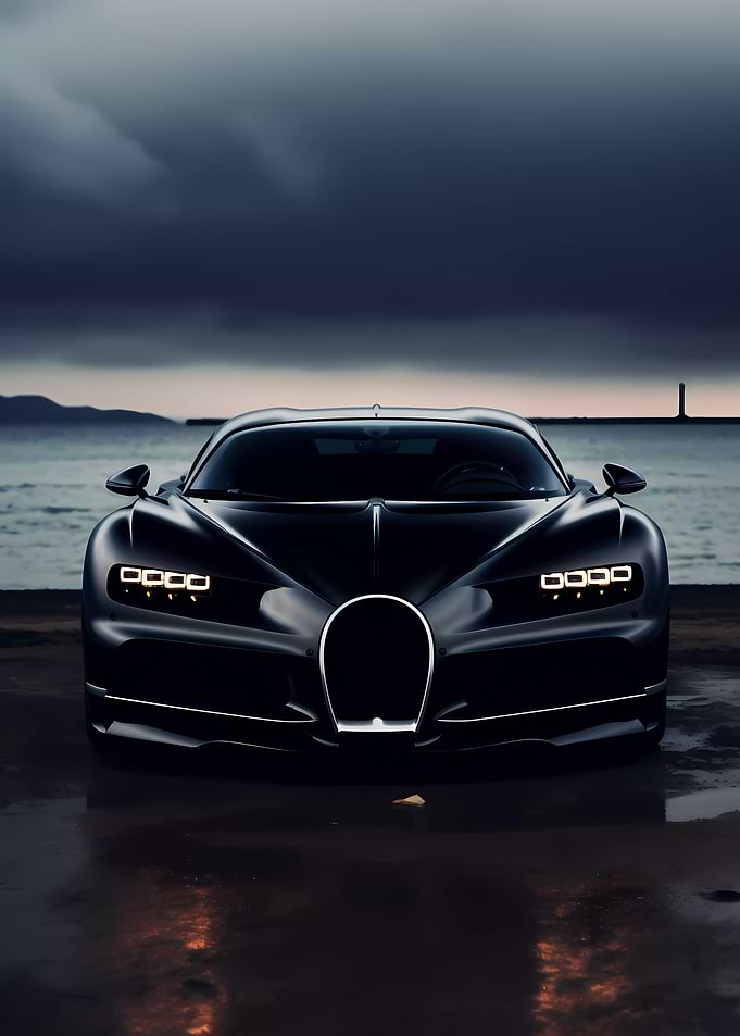 Black Bugatti Chiron Tate