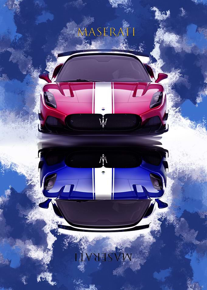Maserati Sports Car Reflection