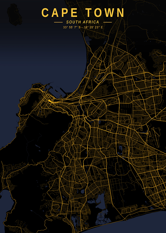 Cape Town Golden City Map