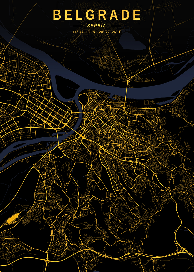 Belgrade Golden City Map