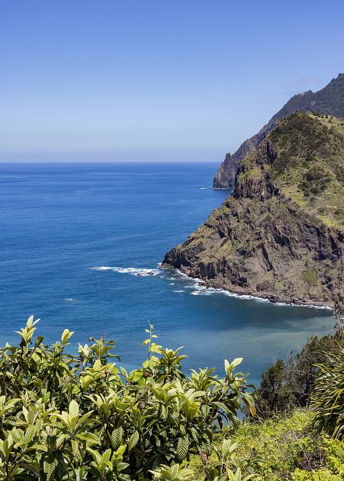 Ocean Coastline with Cliffs in Madeira