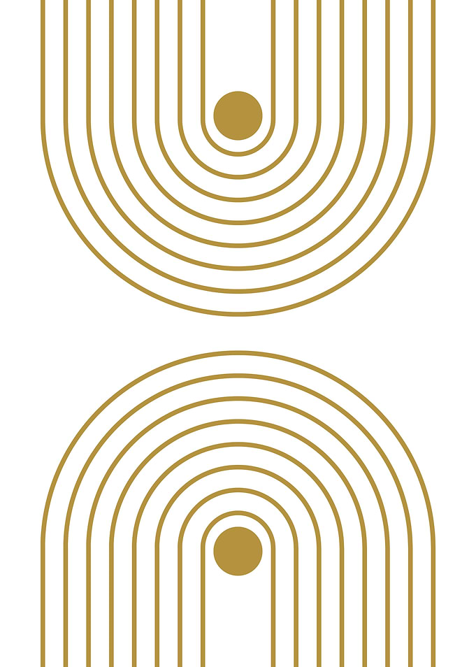 Golden Arches Abstract Art