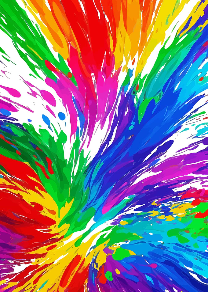 Rainbow Paint Explosion