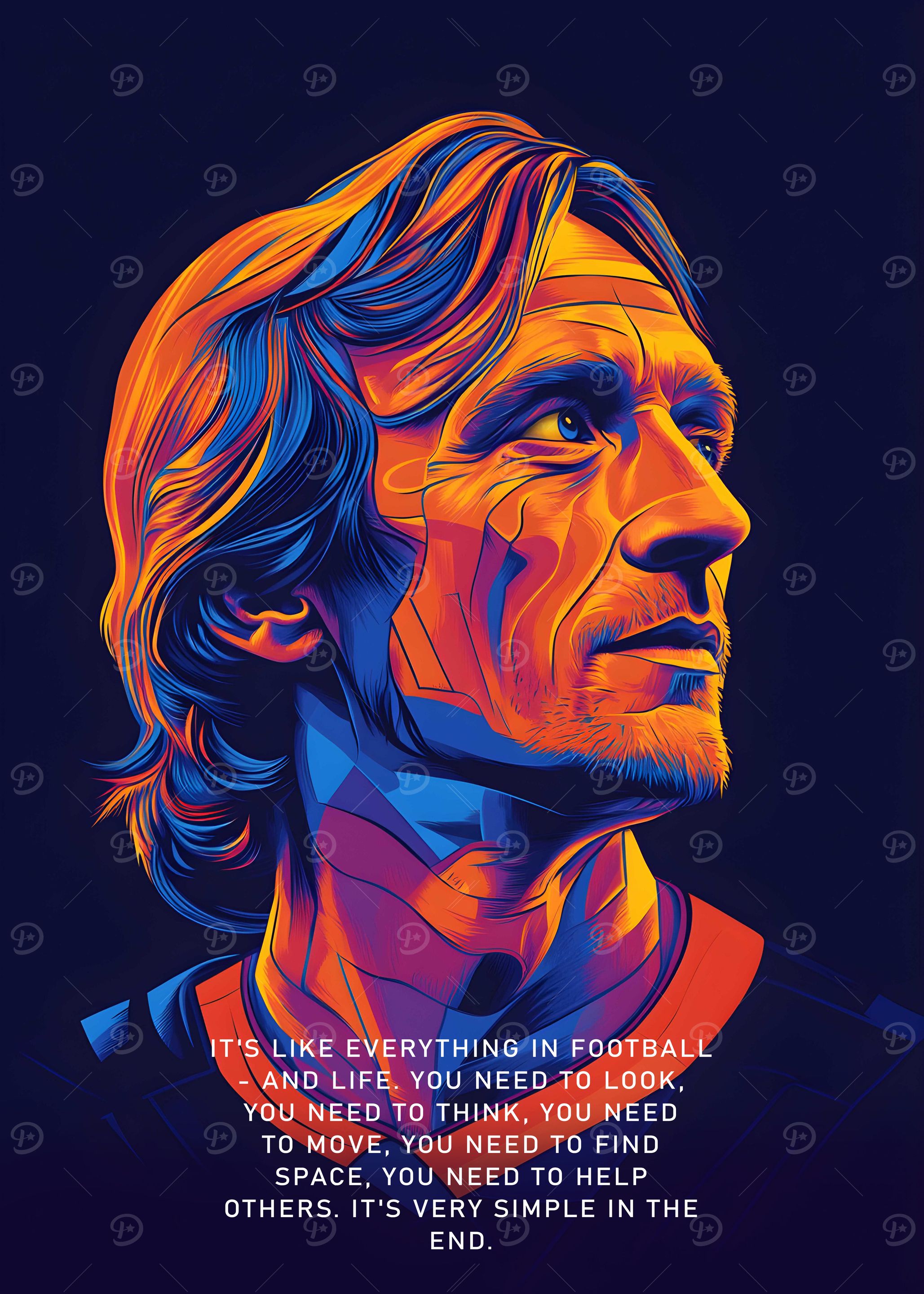 Johan Cruyff, It's Like Everything In Football - And Life. You Need To Look, You Need To Think, You Need To Move, You Need To Find Space, You Need To Help Others. It's Very Simple In The End.
