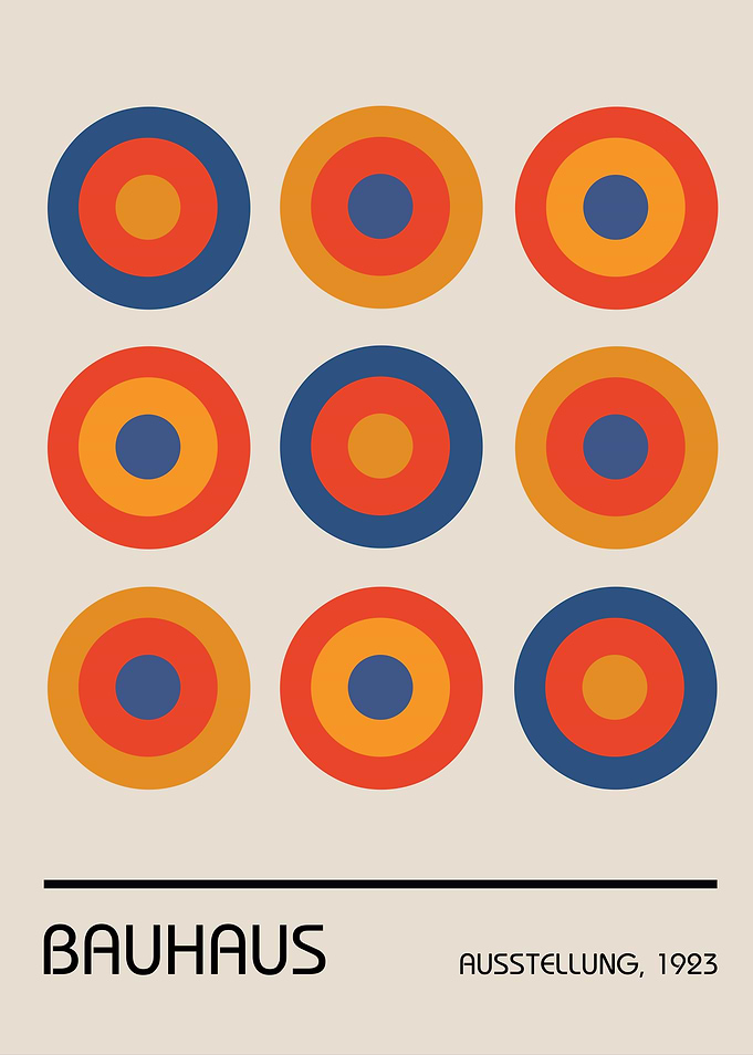 Bauhaus Circle Art Print