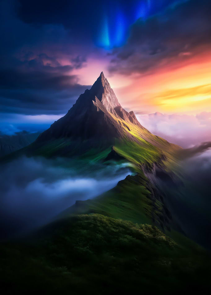 Mountain Peak Sunset