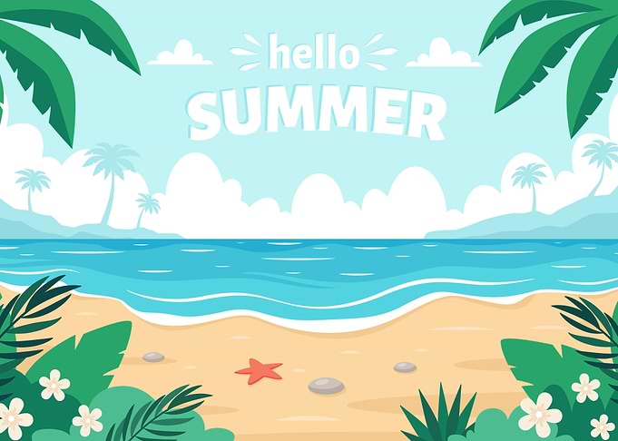 Summer Beach Scene