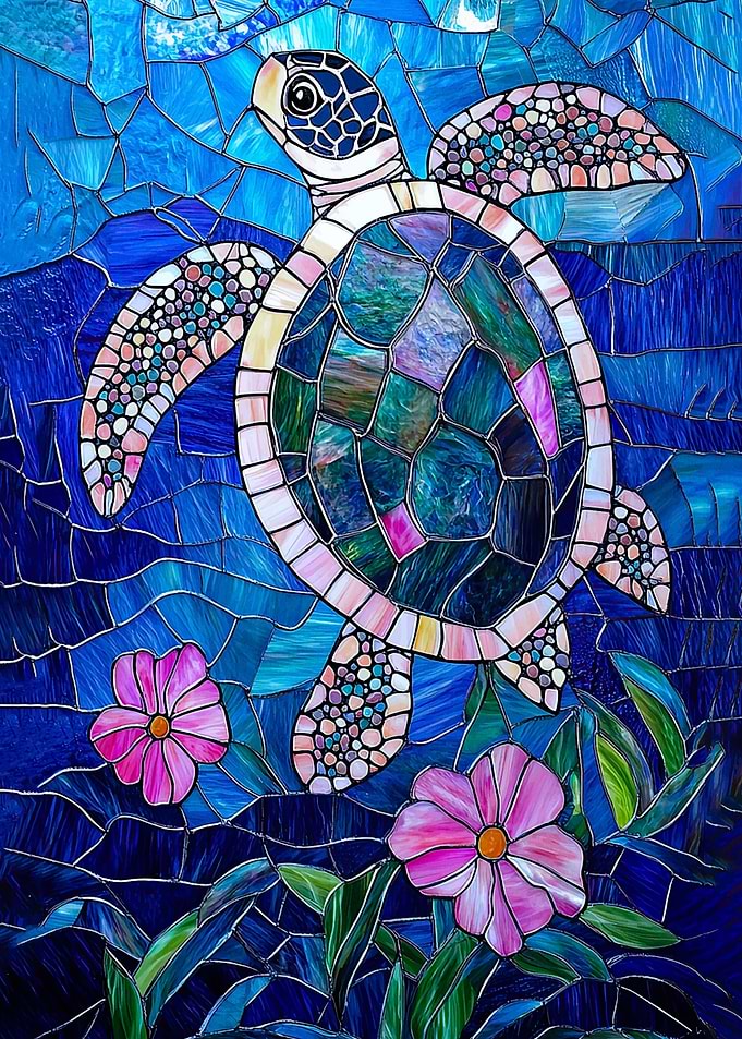 Stained Glass Sea Turtle