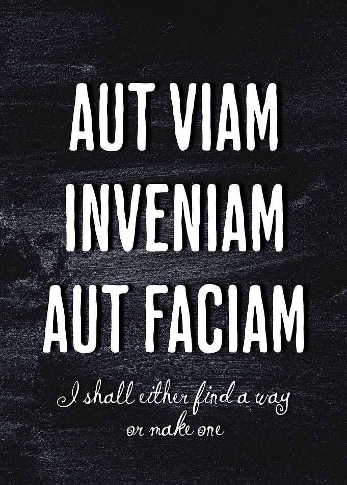 Motivational Latin Quote Poster