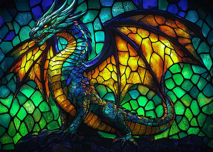Stained Glass Dragon