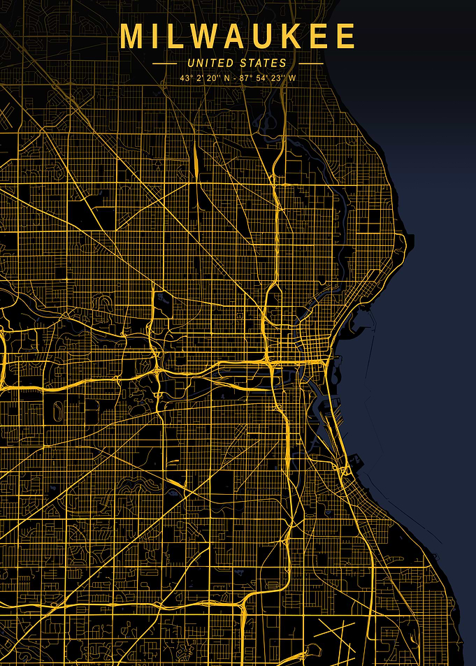 Milwaukee Golden City Map