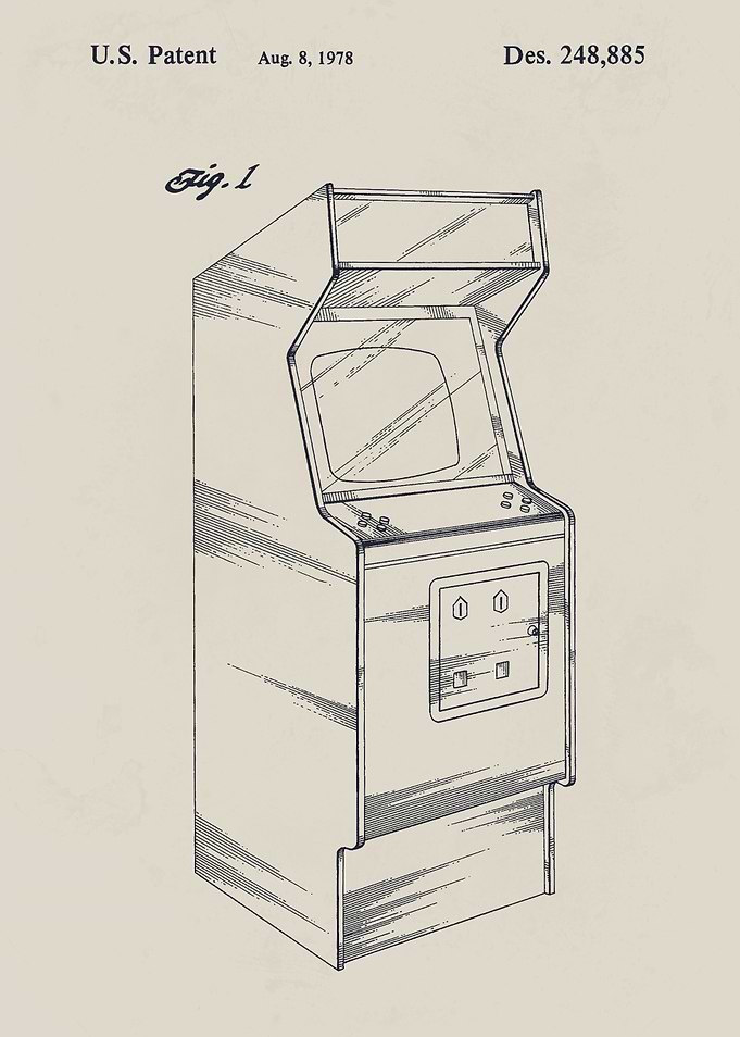 Arcade Game Patent Drawing