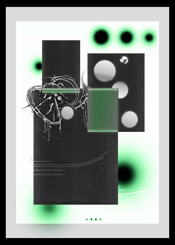Tangerine - Monochrome Balance with Green Glow