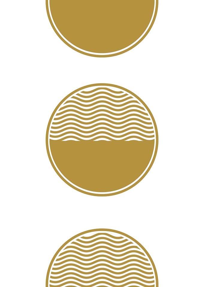 Gold Circle Wave Pattern