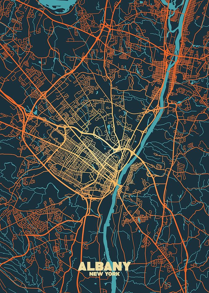 Albany, New York City Map