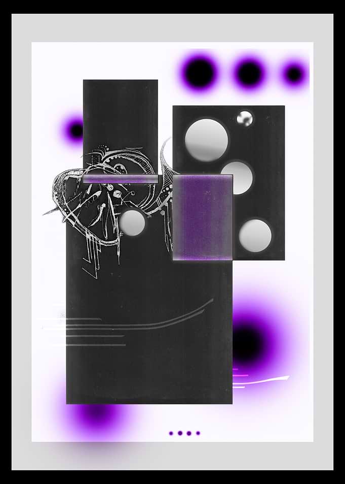 Monochrome Harmony with Purple Accents