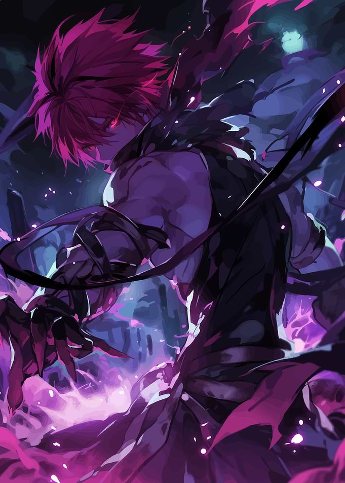 Anime Male Character with Red Hair