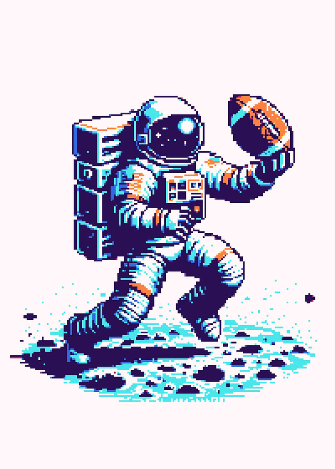 Pixel Astronaut Football