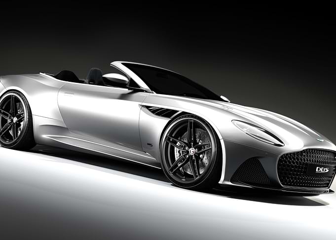 Silver Aston Martin DBS