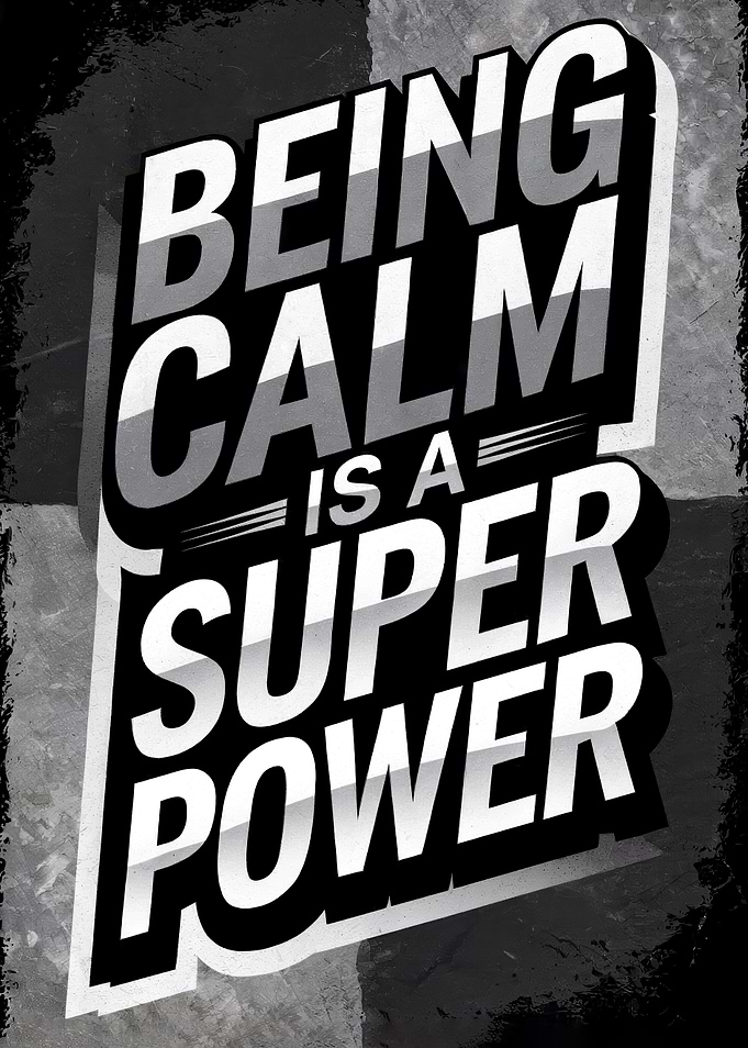 Being Calm Superpower Poster