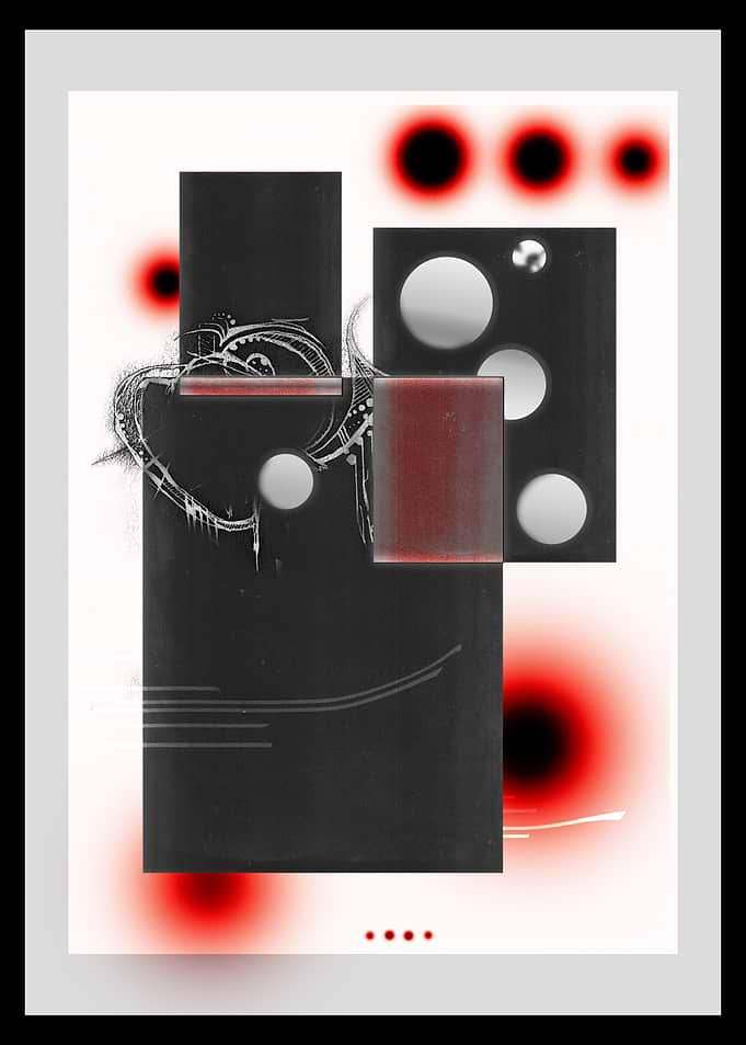 Red Passion - Abstract Red and Black
