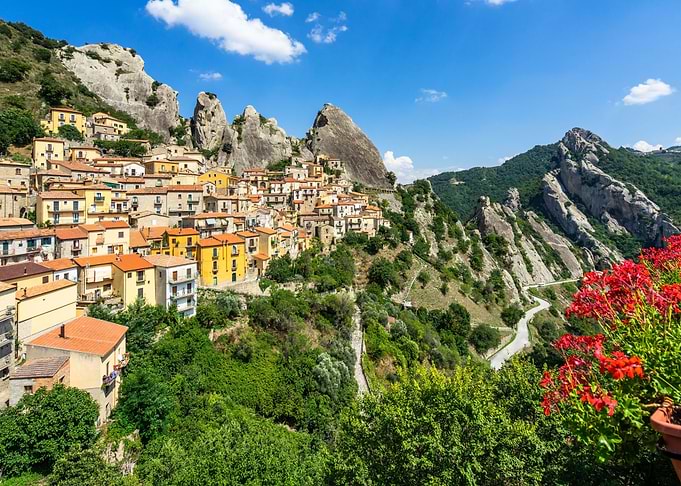Hilltop Village in Italy