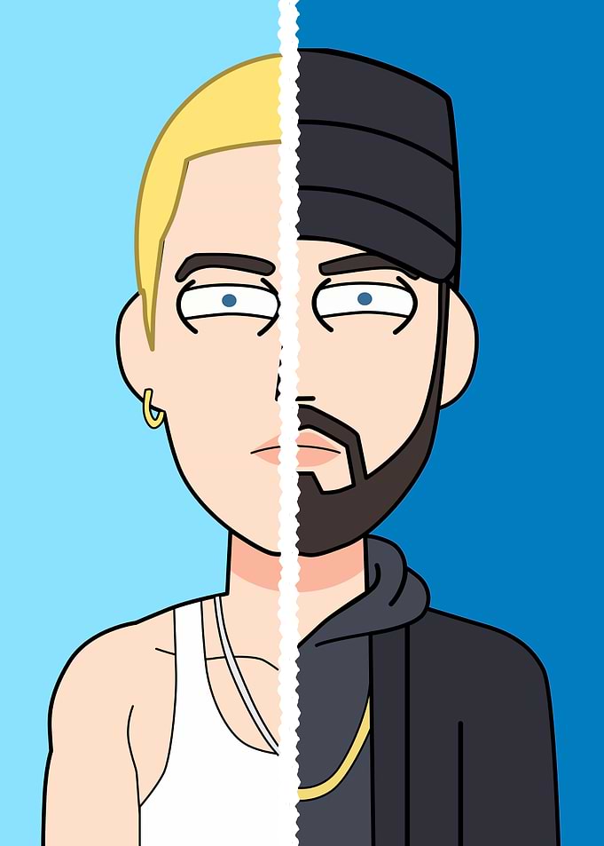 Eminem Cartoon Portrait