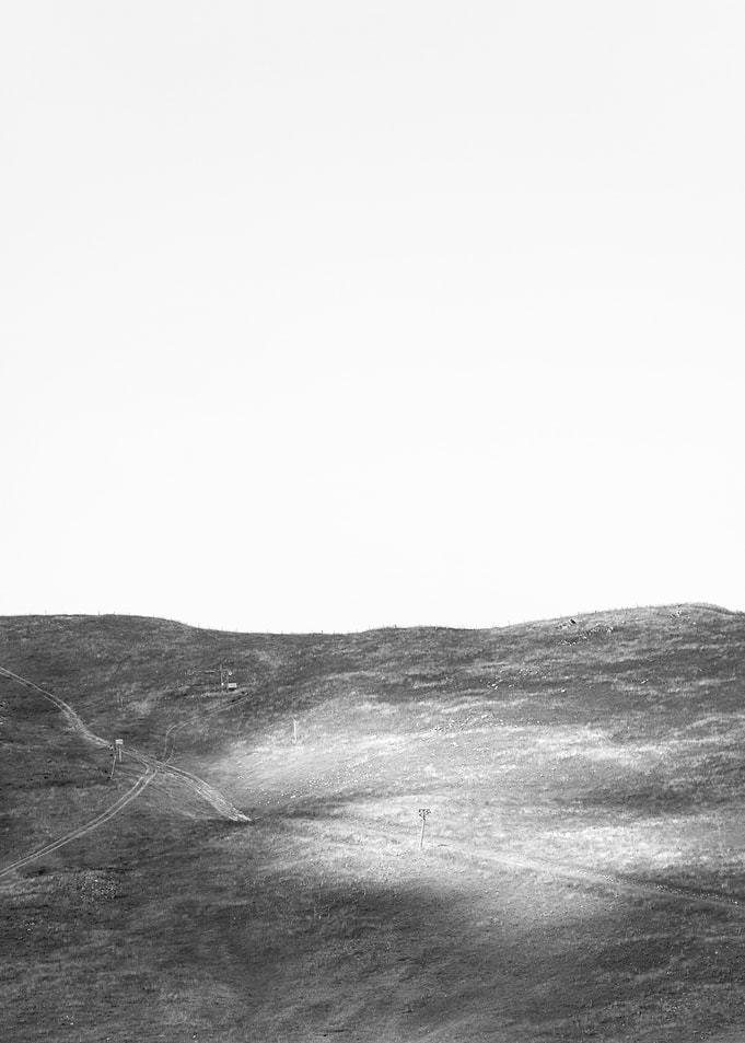 Grayscale Mountain Landscape