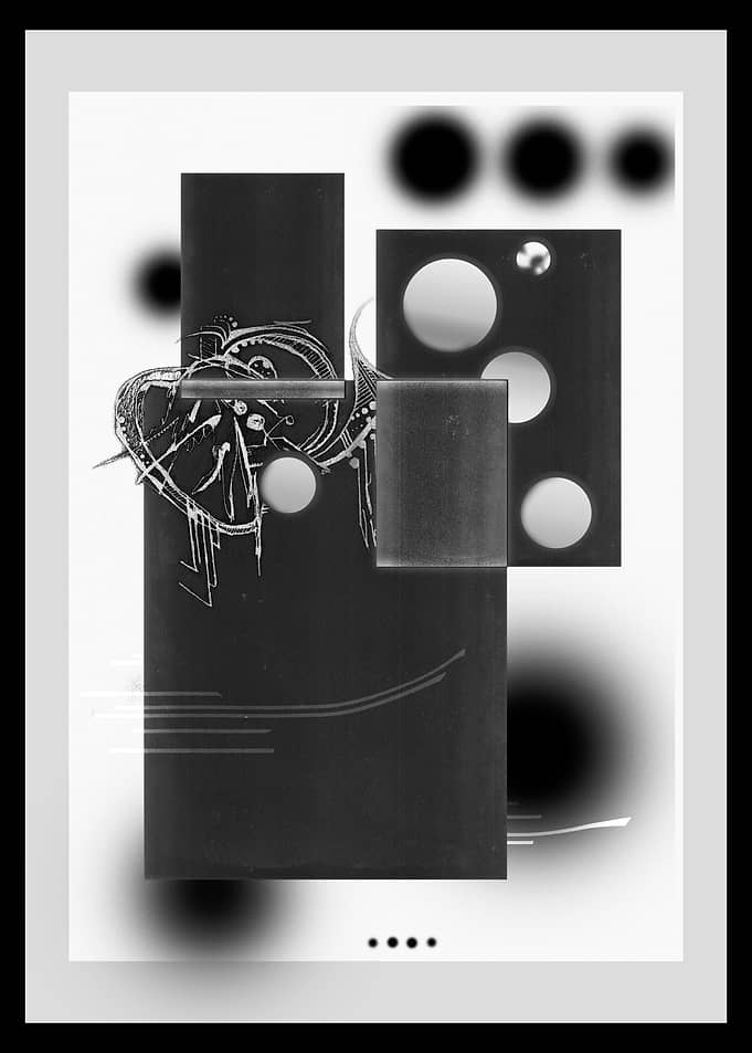 Tangerine - Abstract Black and White