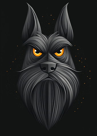 Black Dog Portrait