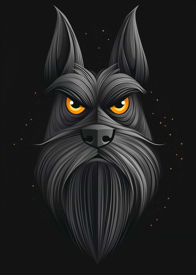 Black Dog Portrait